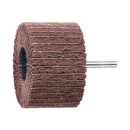 Pferd 3" x 2" POLINOX Mtd. Flap Wheel - 1/4" Shank - PNZ Type - 180 Grit 46228